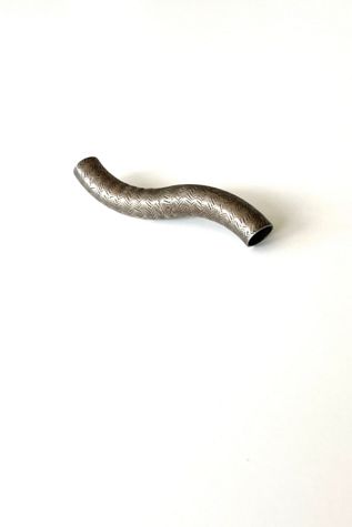 Vintage Sterling Silver Etched Tube Brooch Selected By Ankh By Racquel