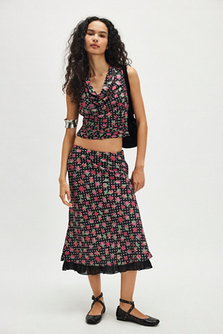 For Love & Lemons Betty Bud Midi Skirt Set