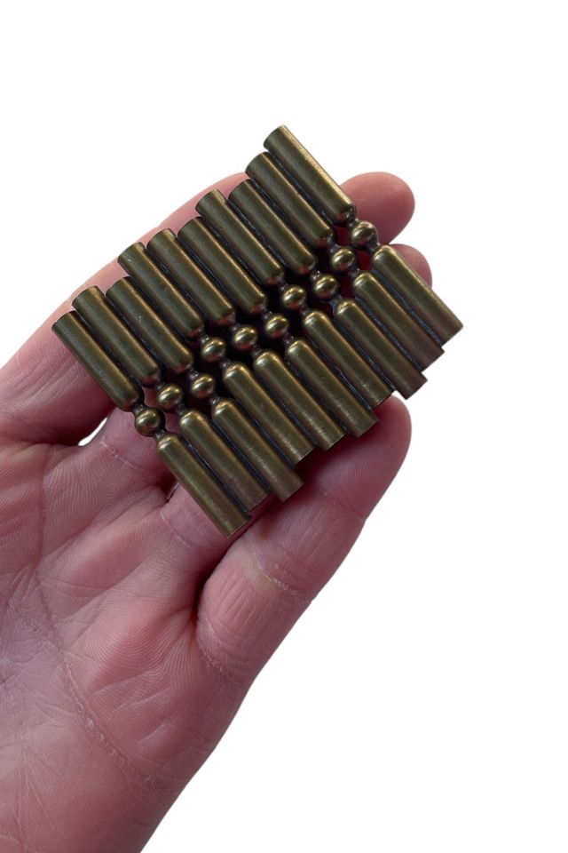 Vintage Sculptural Brass Brooch Selected By Ankh By Racquel #1