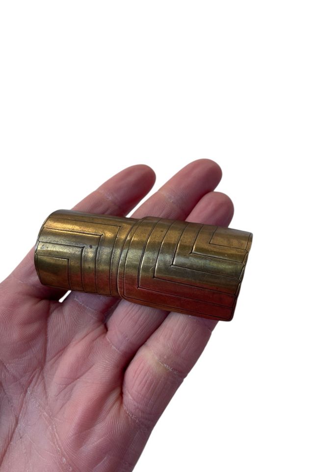 Vintage Brass Modernist Brooch Selected By Ankh By Racquel #1