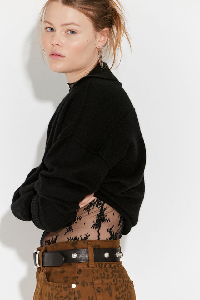 Eloura Cashmere Henley Sweater #1