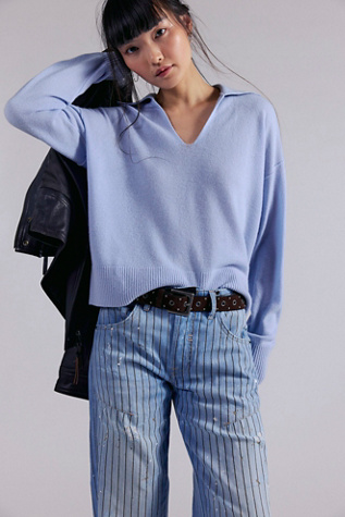 Eloura Cashmere Henley Sweater