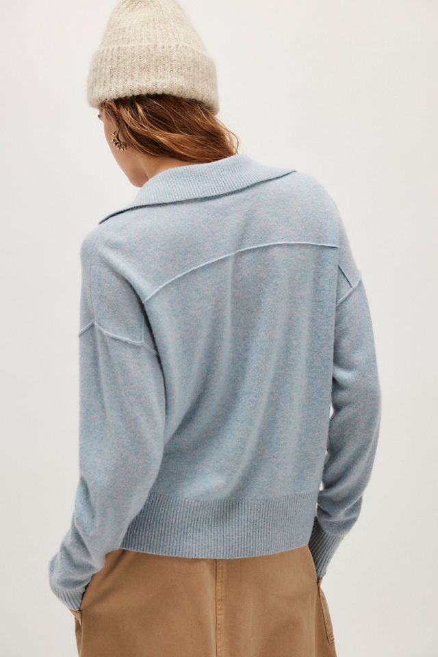 Eloura Cashmere Henley Sweater #1