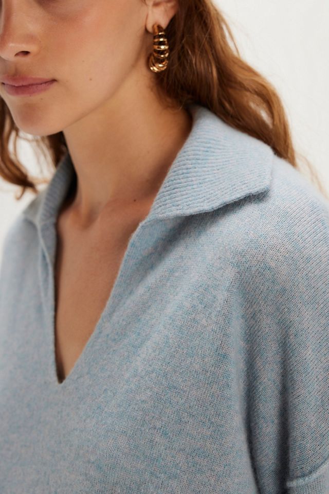 Eloura Cashmere Henley Sweater #3