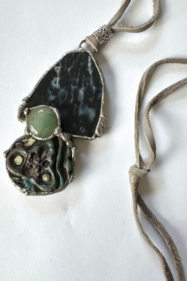 Vintage 1970s Artisan Pendant Hand Made Necklace Selected by Cherry #1
