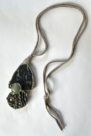 Vintage 1970s Artisan Pendant Hand Made Necklace Selected by Cherry