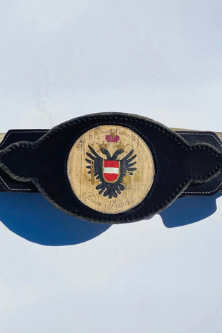 Женский ремень Cherry Vintage 1980s German Kidney Belt Selected, цвет: Чёрный — фото 2