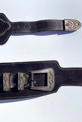 Женский ремень Cherry Vintage 1980s German Kidney Belt Selected, цвет: Чёрный — фото 3
