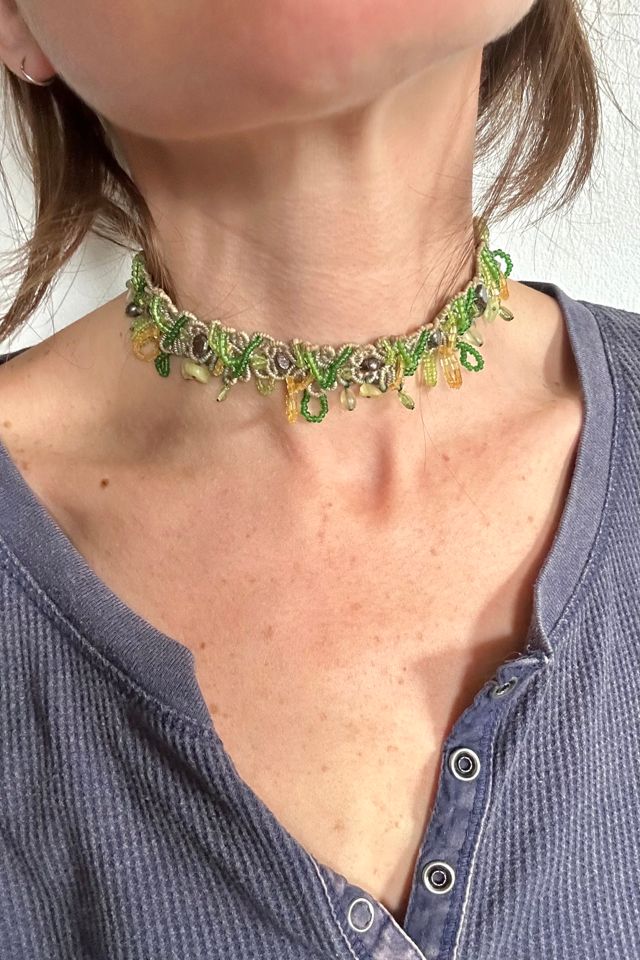 Vintage 1960s Hand Sewn Beaded Choker Selected by Cherry #2