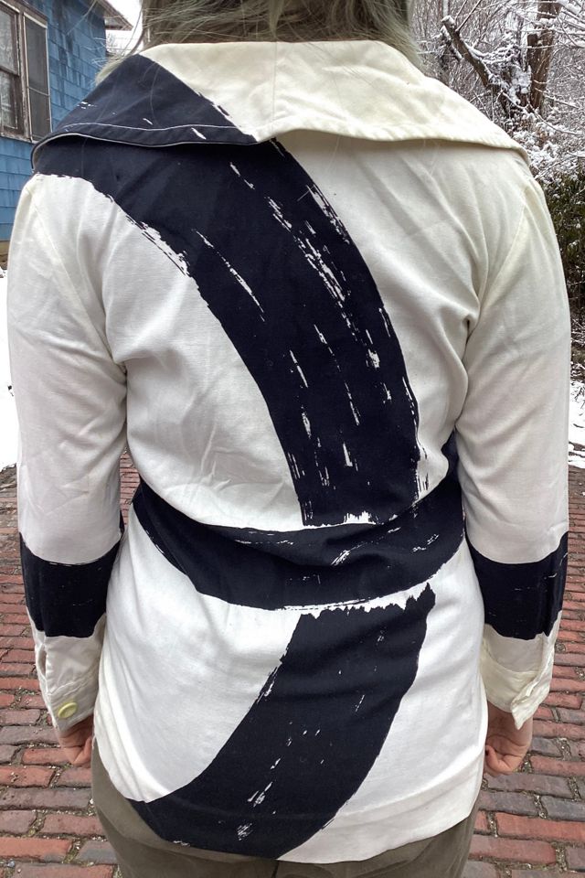 Vintage 1975 Op Art Print Cotton Jacket Selected by Cherry #1