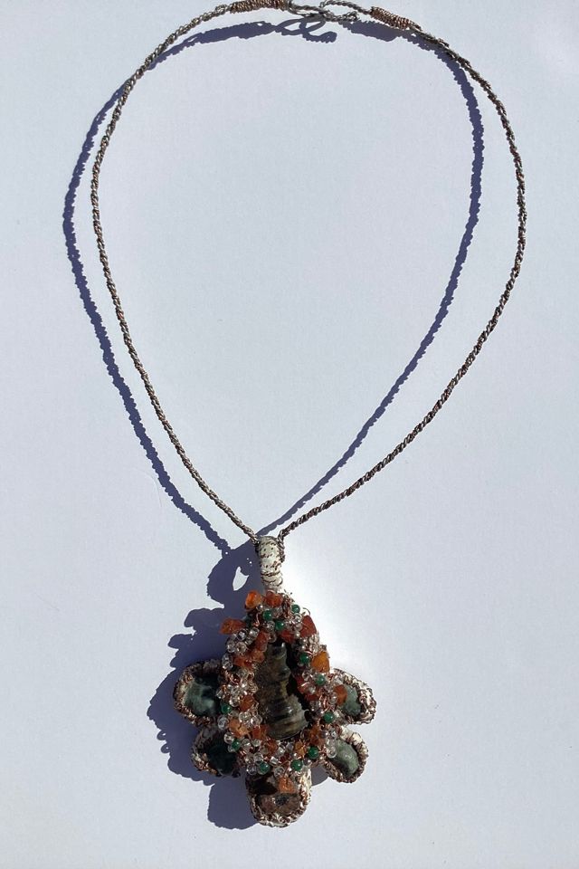 Vintage 1980s Artisan Wire and Bejeweled Stone Necklace Selected by Cherry #2