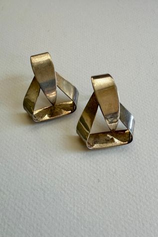 Sterling Silver Abstract Earrings Selected by Wax Plant