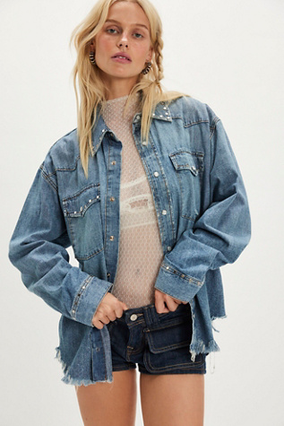 RE/DONE Distressed Western Shirt