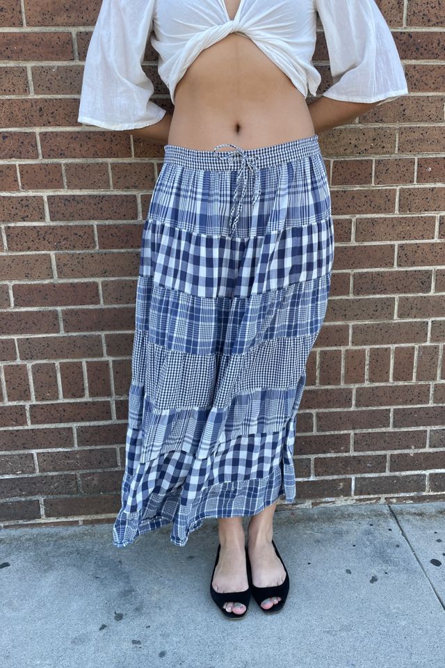 Vintage 1990's Plaid Check Skirt Selected by FernMercantile #1