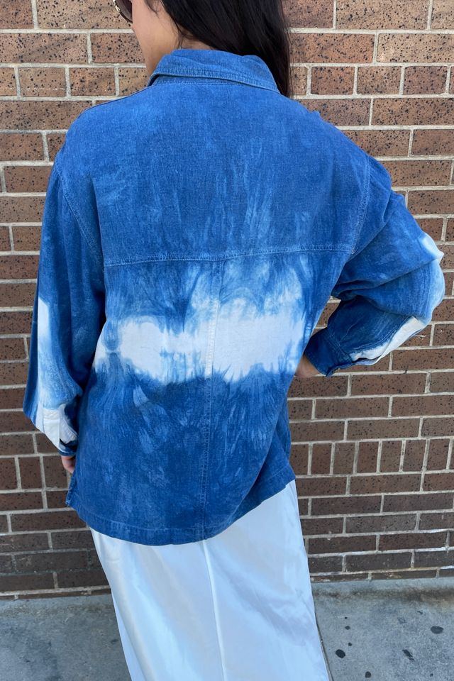 Silk Tie Dye Indigo Shibori Jacket Selected by FernMercantile #2