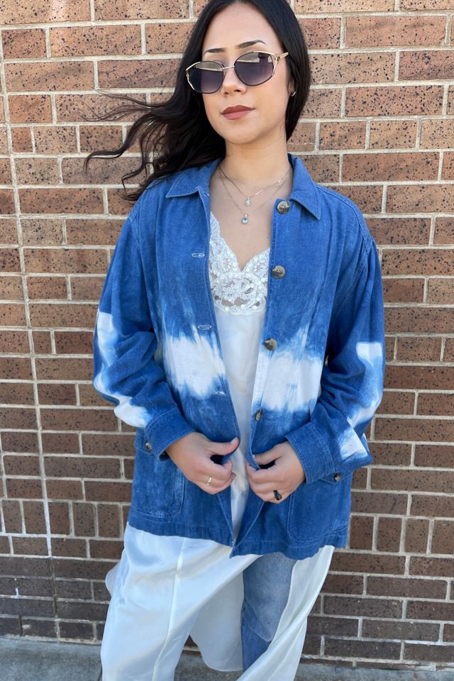 Silk Tie Dye Indigo Shibori Jacket Selected by FernMercantile #3