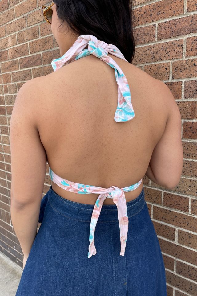 Vintage 1990's Alley Cat Floral Halter Selected by FernMercantile #2