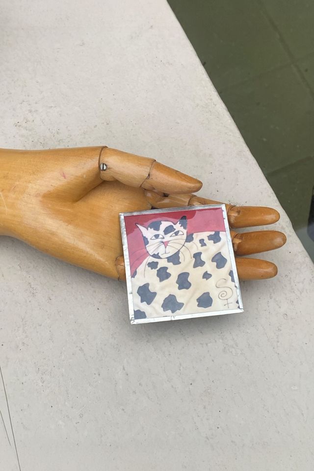 Vintage 1980s Art Cat One Of A Kind Brooch Selected by BusyLady Baca & The Goods #1