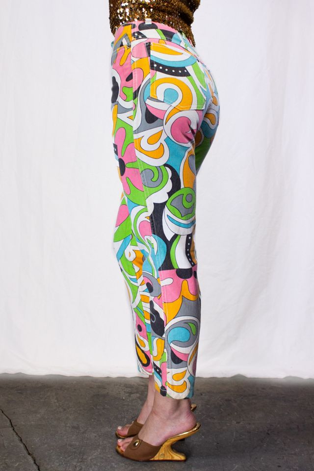 Vintage 80s Bonjour Abstract Printed Jeans Selected by Black Shag Vintage #2