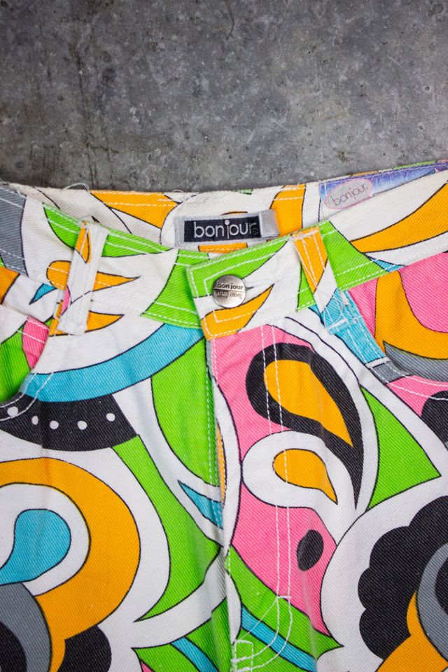 Vintage 80s Bonjour Abstract Printed Jeans Selected by Black Shag Vintage #3