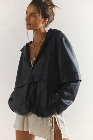 We The Free Joey Vegan Pullover Jacket at Free People in Black, Size: M