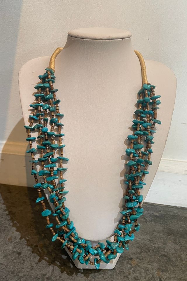 Vintage Turquoise Five-Stranded Long Necklace Selected by The Curatorial Dept. #3