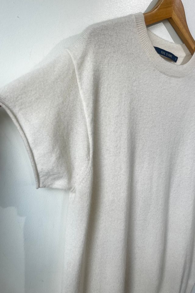 Sofie D'Hoore Cream Cashmere Short Sleeve Sweater Selected by The Curatorial Dept. #1