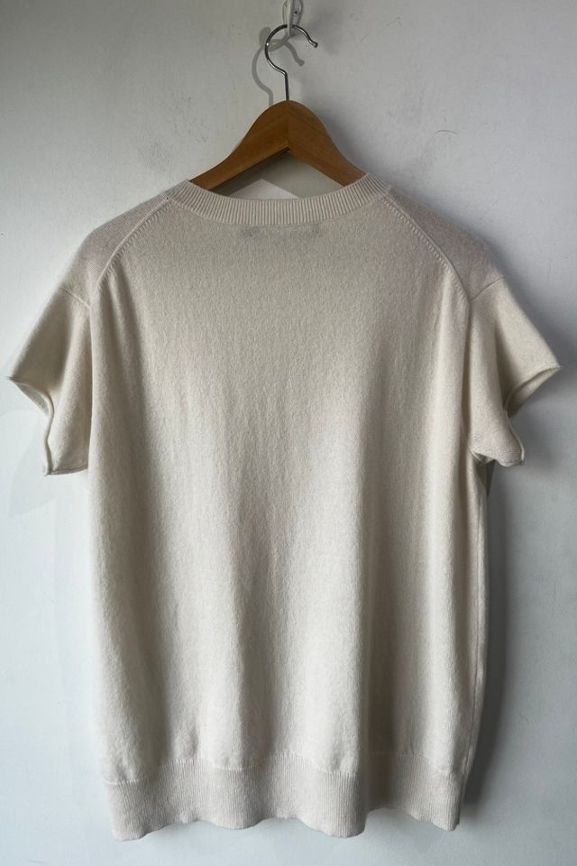 Sofie D'Hoore Cream Cashmere Short Sleeve Sweater Selected by The Curatorial Dept. #2