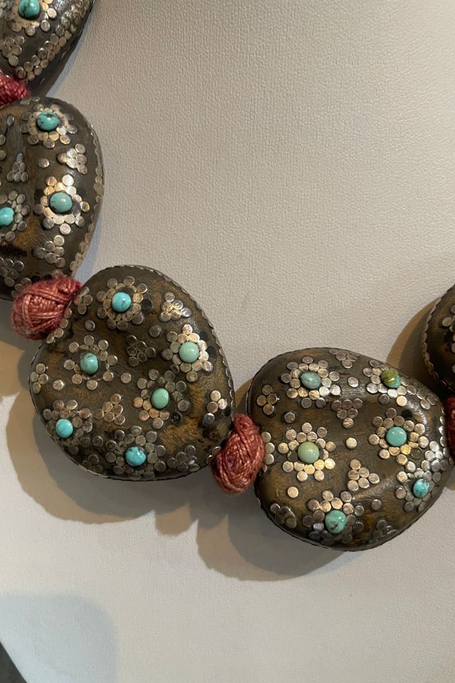 Silver and Turquoise Himalayan Woven Necklace Selected by The Curatorial Dept. #2