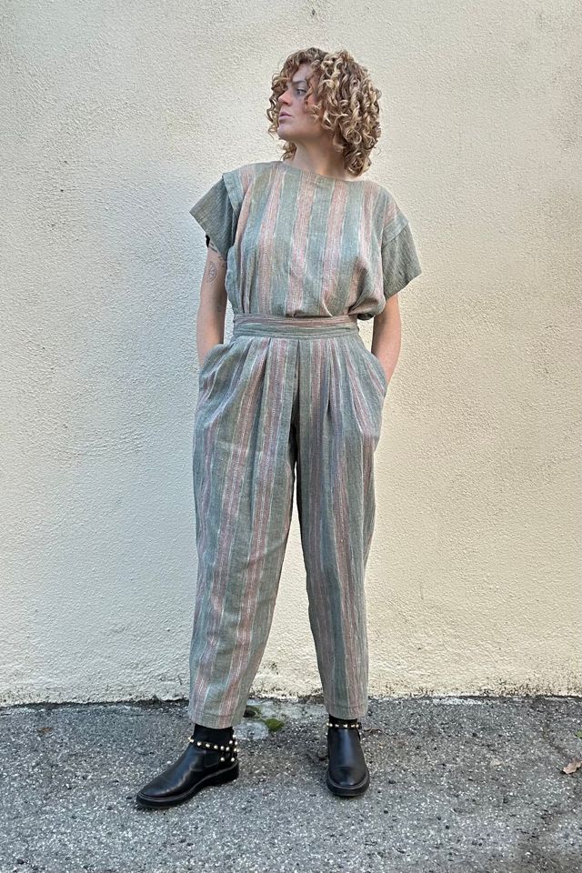 Issey Miyake Plantation Pink Stripe Two-Piece Outfit Selected by The Curatorial Dept. #1
