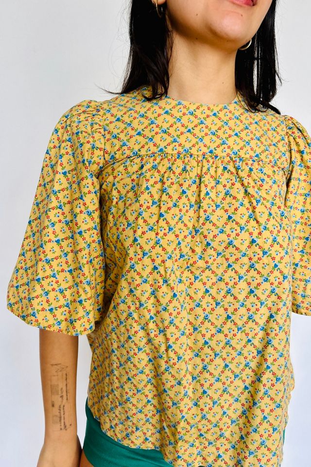 Vintage Smocked Peasant Top Selected by Atlantic Vintage #1
