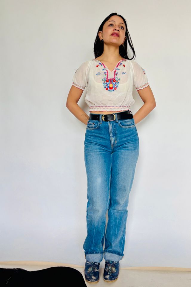 Vintage Hand Embroidered Peasant Top Selected by Atlantic Vintage #1