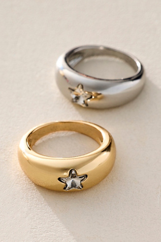 Star Shine Ring at Free People in Silver, Size: US 8