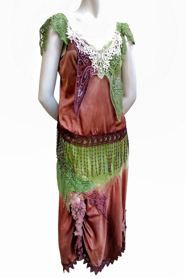Upcycled Two Piece Dyed Slip Dress Selected by Garbage Soup #1