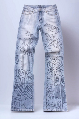 1990's Pepe Embroidered Denim Jeans Selected by Garbage Soup