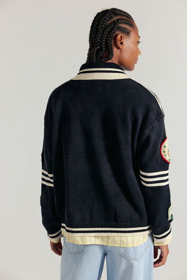 Varsity Patch Collared Cardigan #2
