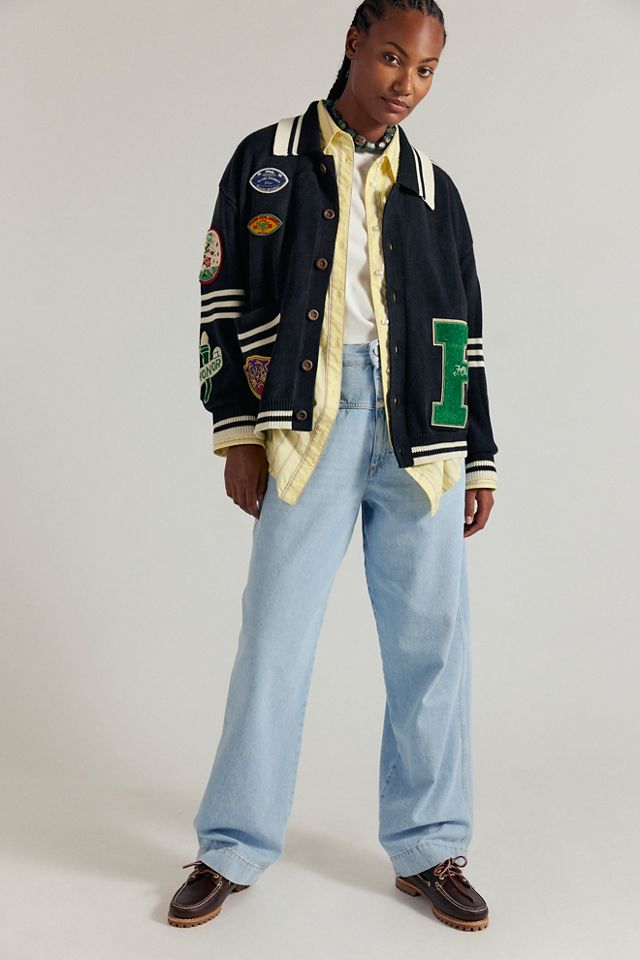 Varsity Patch Collared Cardigan #4