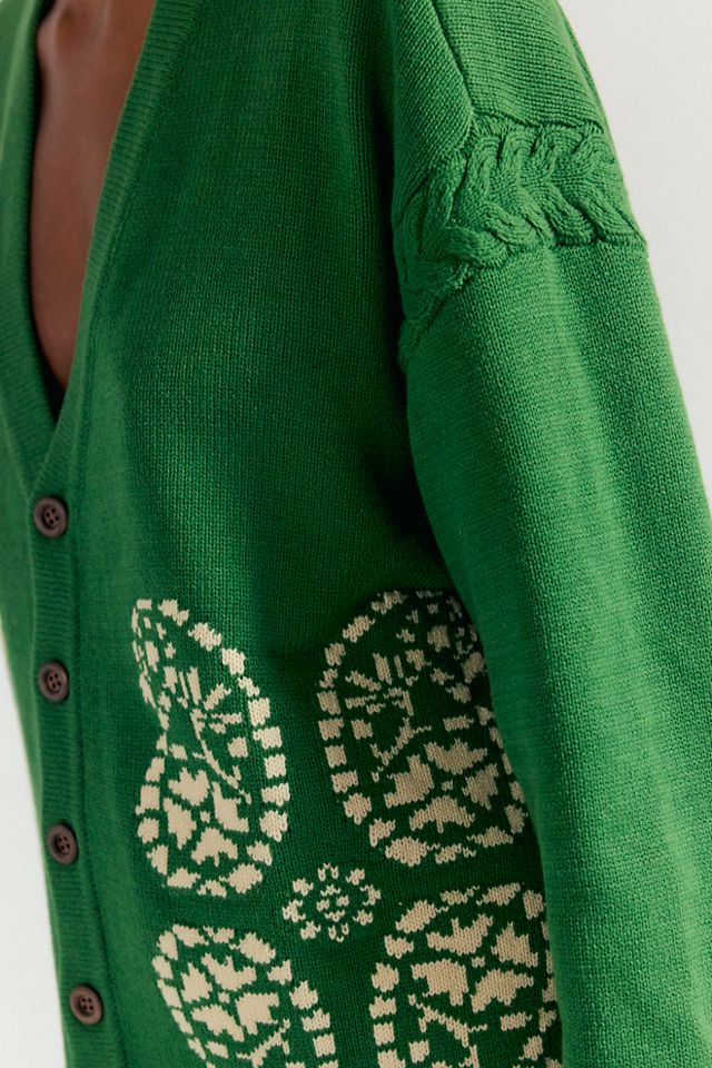 Found Paisley Knit Cardi #3