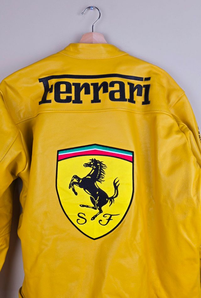Vintage Ferrari Formula One Leather Jacket Selected By The Igala NYC #3