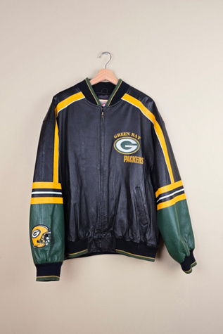 Vintage Green Bay Packers Leather Jacket Selected By The Igala NYC