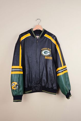 Vintage Green Bay Packers Leather Jacket Selected By The Igala NYC