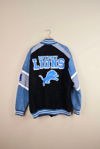 Vintage NFL Detroit Lions Suede Leather Jacket selected By The Igala NYC