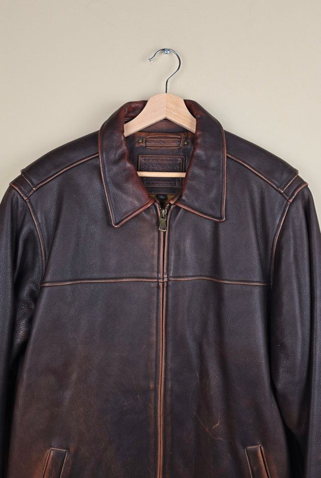 Vintage Sonoma Brown Leather Jacket Selected By The Igala NYC #1