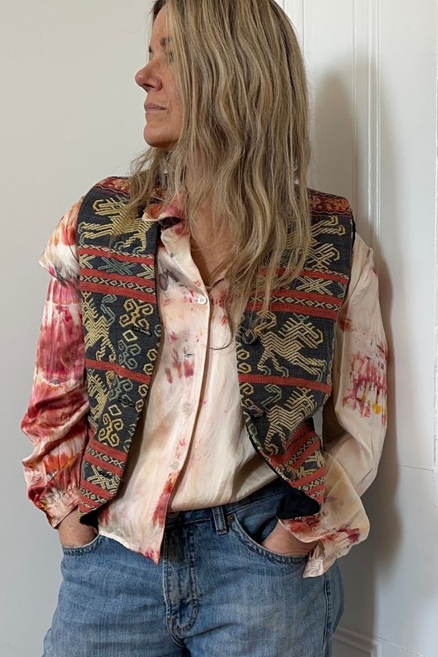 Vintage Handwoven Textile Vest Selected by KA.TL.AK #1