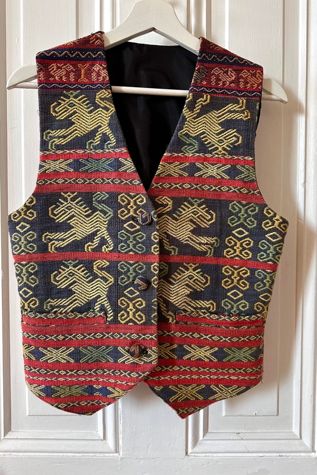 Vintage Handwoven Textile Vest Selected by KA.TL.AK
