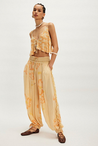 Top Stitch And Tropics Co-Ord at Free People in Sand Combo, Size: XS