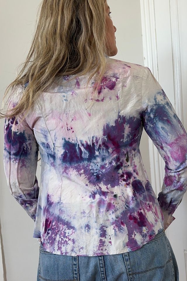 Bespoke Hand Dyed Vintage Raw Silk Blouse Selected by KA.TL.AK #1