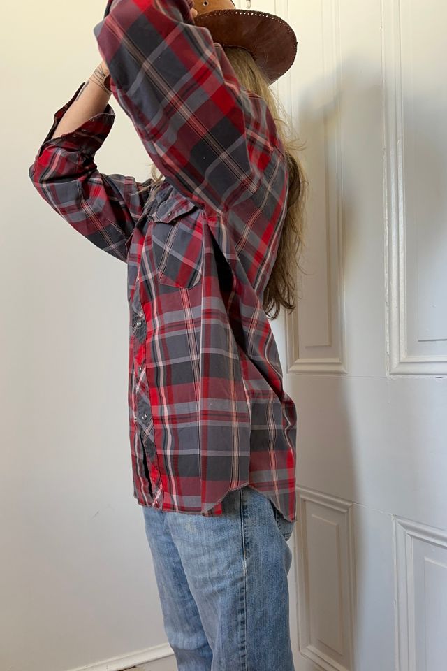Vintage Rustler Madras Western Shirt Selected by KA.TL.AK #2