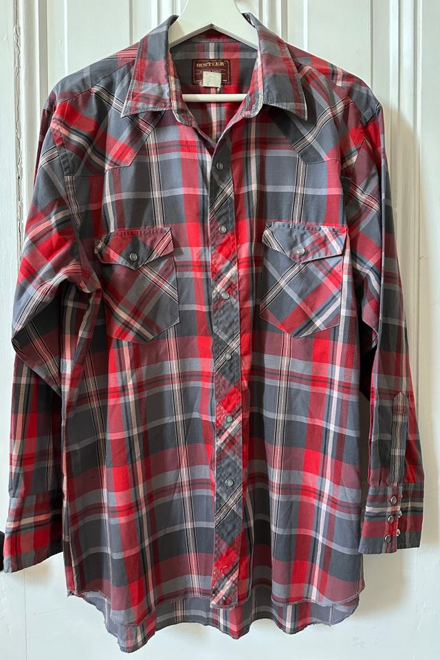 Vintage Rustler Madras Western Shirt Selected by KA.TL.AK #3