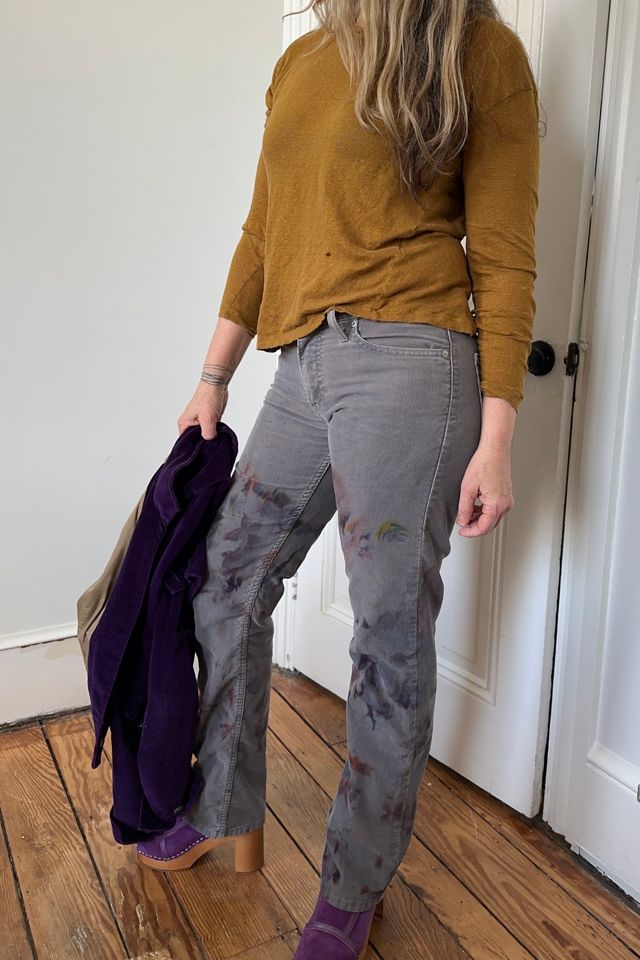 Bespoke Over Dyed Levi 514 Gray Corduroy Jeans Selected by KA.TL.AK #1